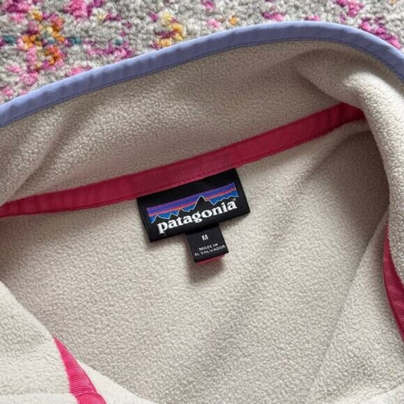 Patagonia Micro D Snap-T Cream Long Sleeve Fleece Pullover Women’s Size Medium - Picture 7 of 10